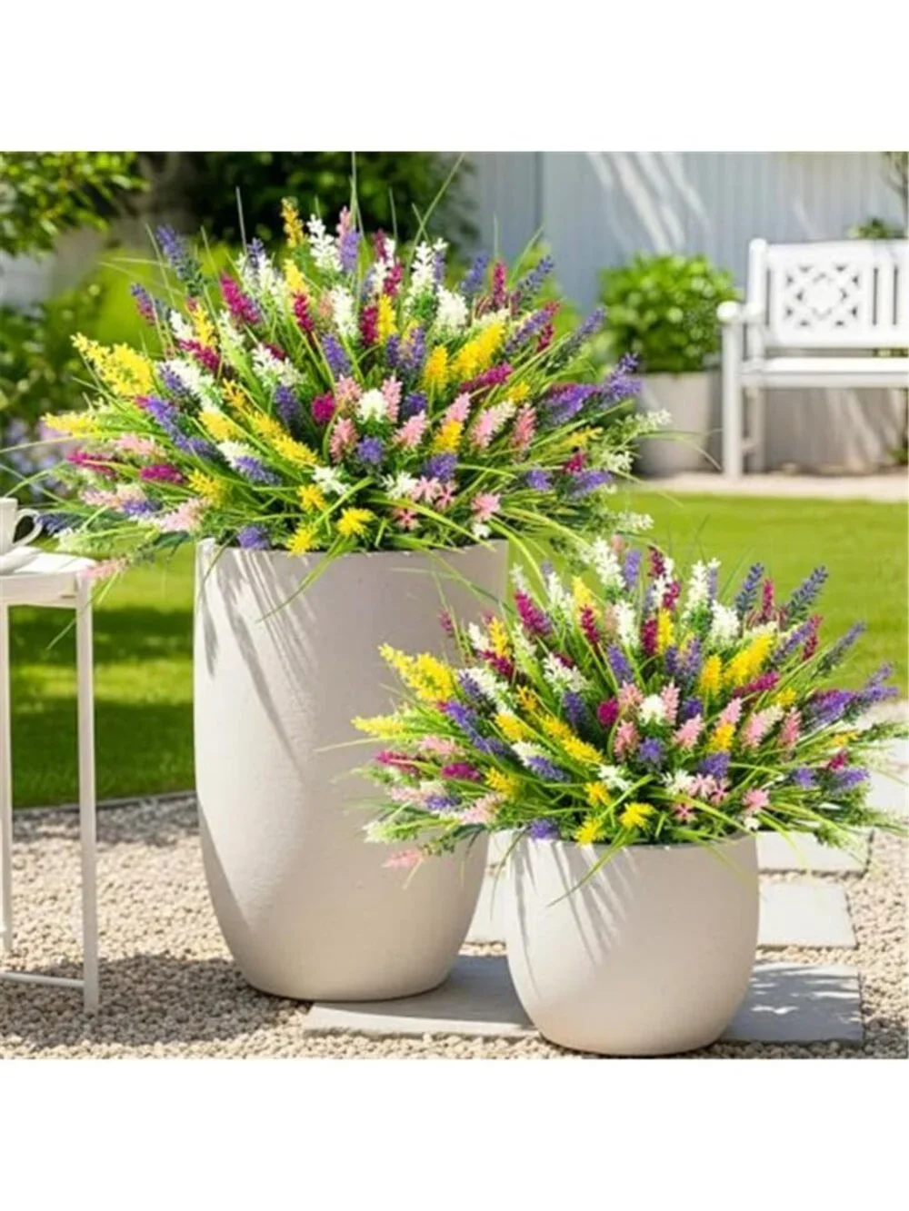 10 Bundle Fake Monkey Grass Flowers Outdoor Indoor Patio Pot Planter Decor
